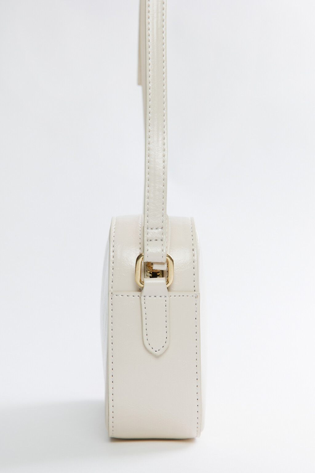 Сумка-кроссбоди прямоугольная с ремнем через плечо - цвет бежевый - 3