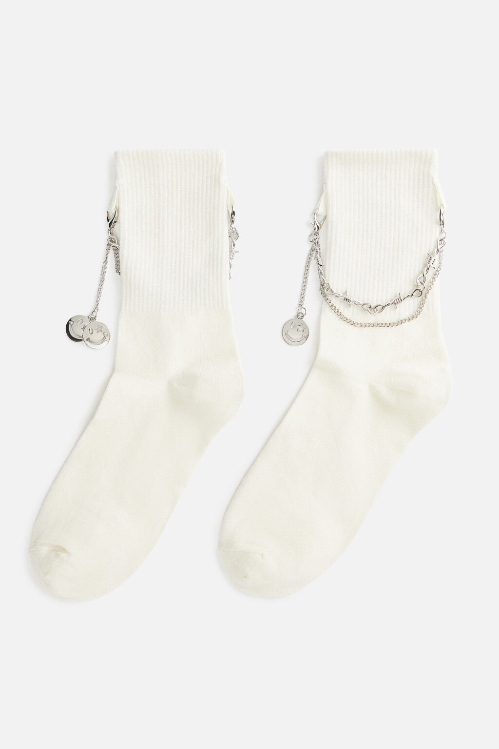 носки с цепью декоративной женские - цвет ванильный - 1