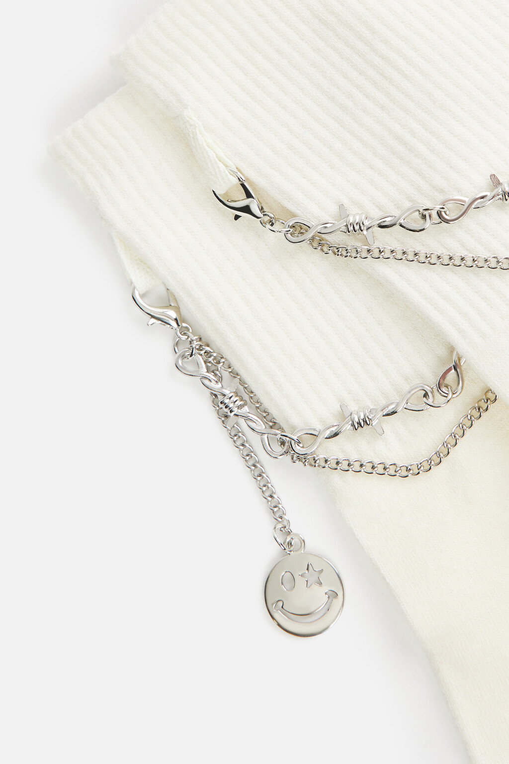 носки с цепью декоративной женские - цвет ванильный - 2