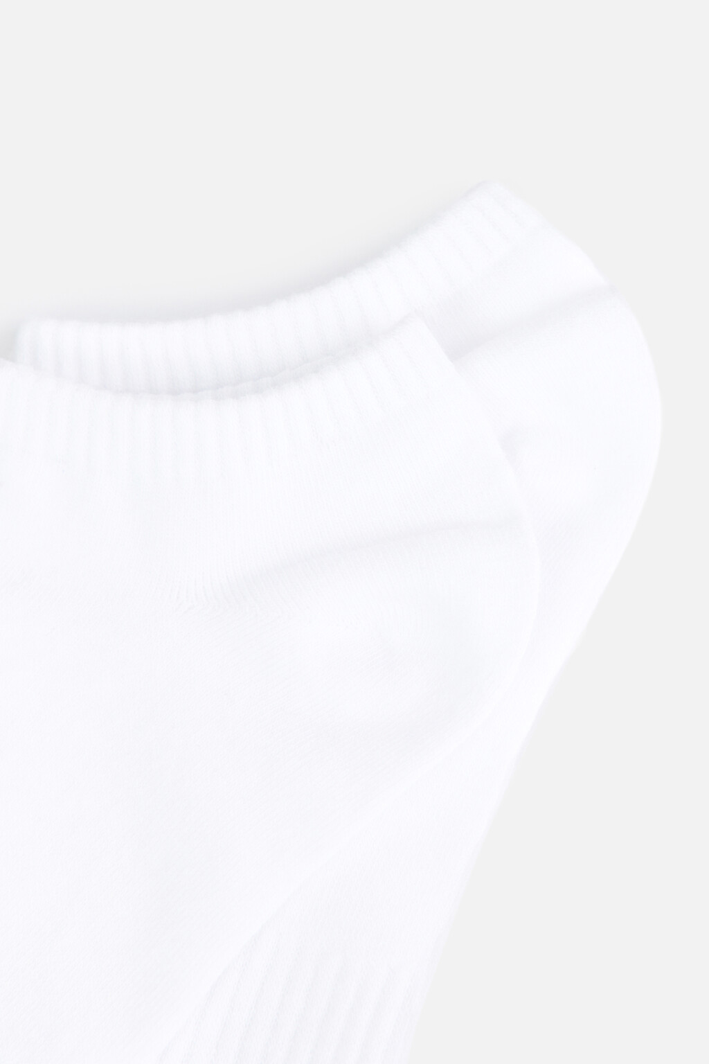 Носки-подследники хлопковые однотонные - цвет белый - 2
