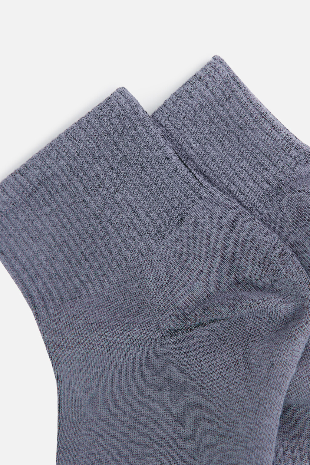 Носки короткие хлопковые - цвет серый - 2