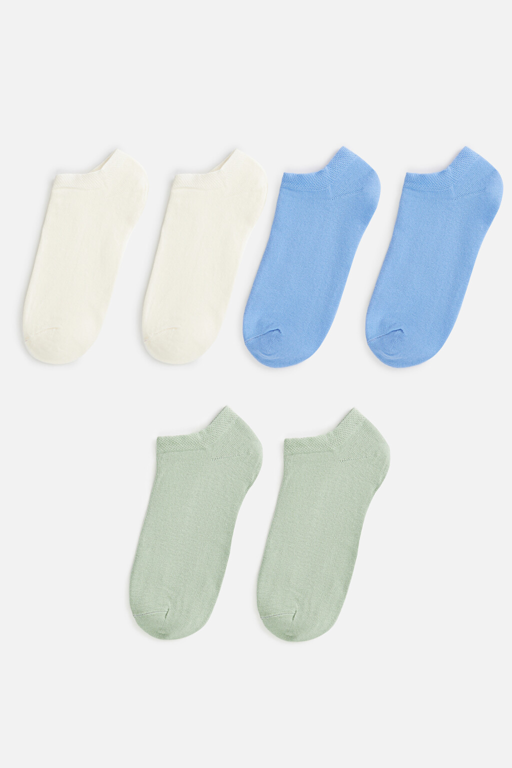 Набор носков-подследников цветных (3 пары) - цвет мультиколор - 1