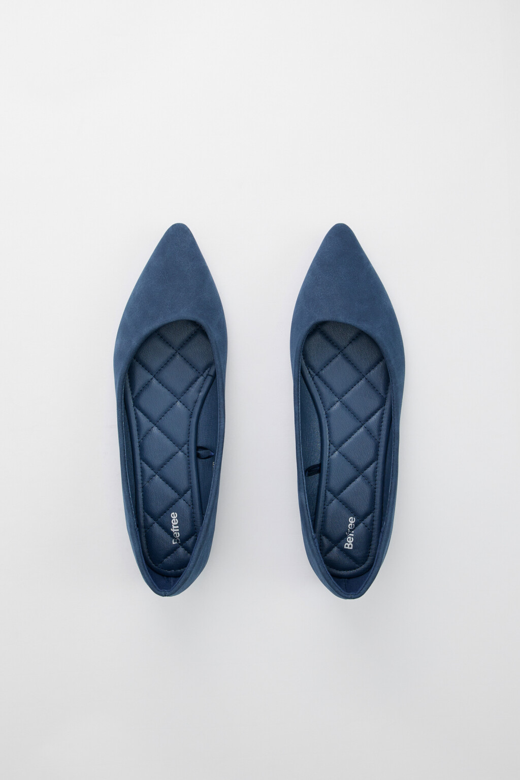 Туфли-балетки с острым носком - цвет синий - 4