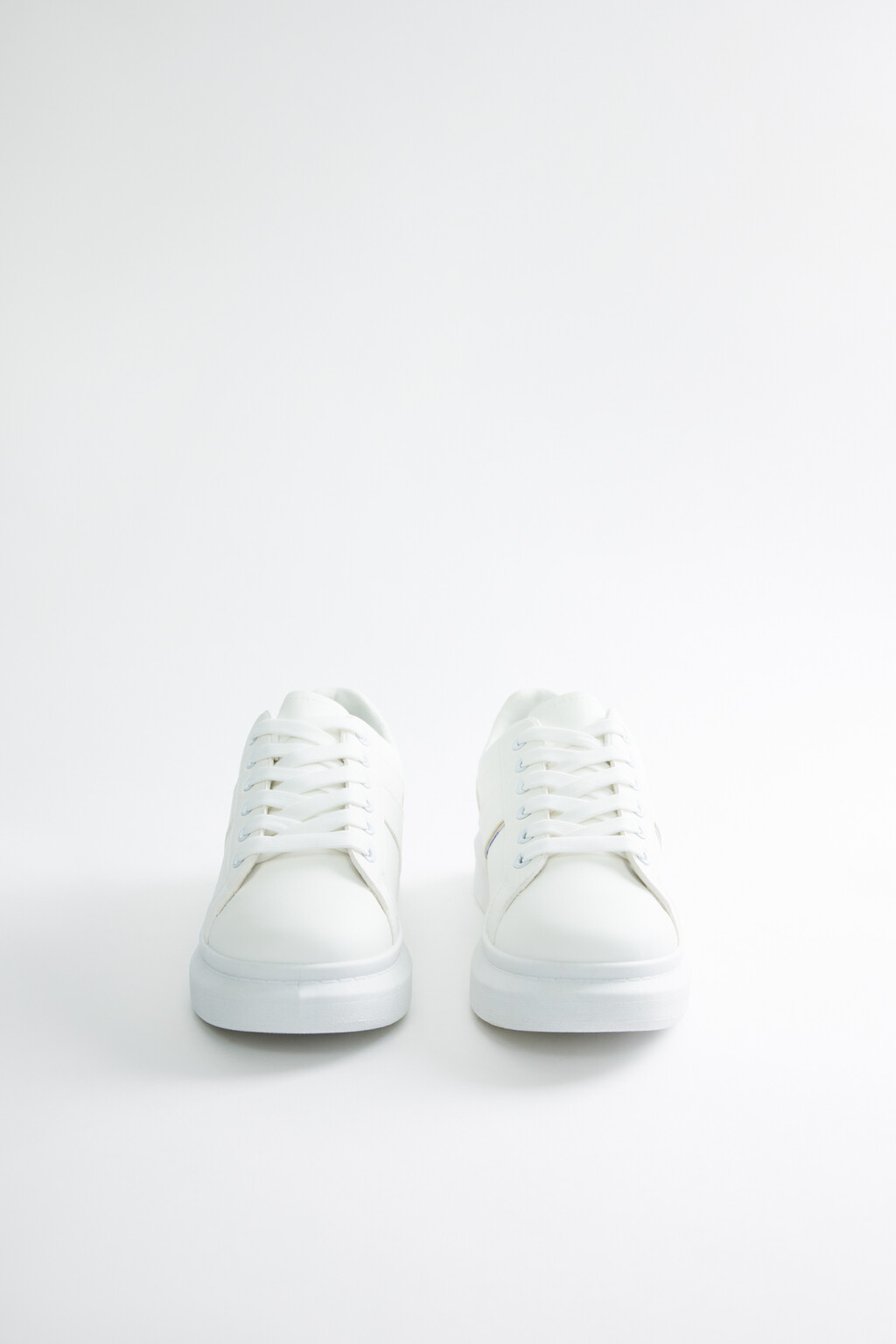 Кеды низкие и на высокой подошве - цвет белый - 3