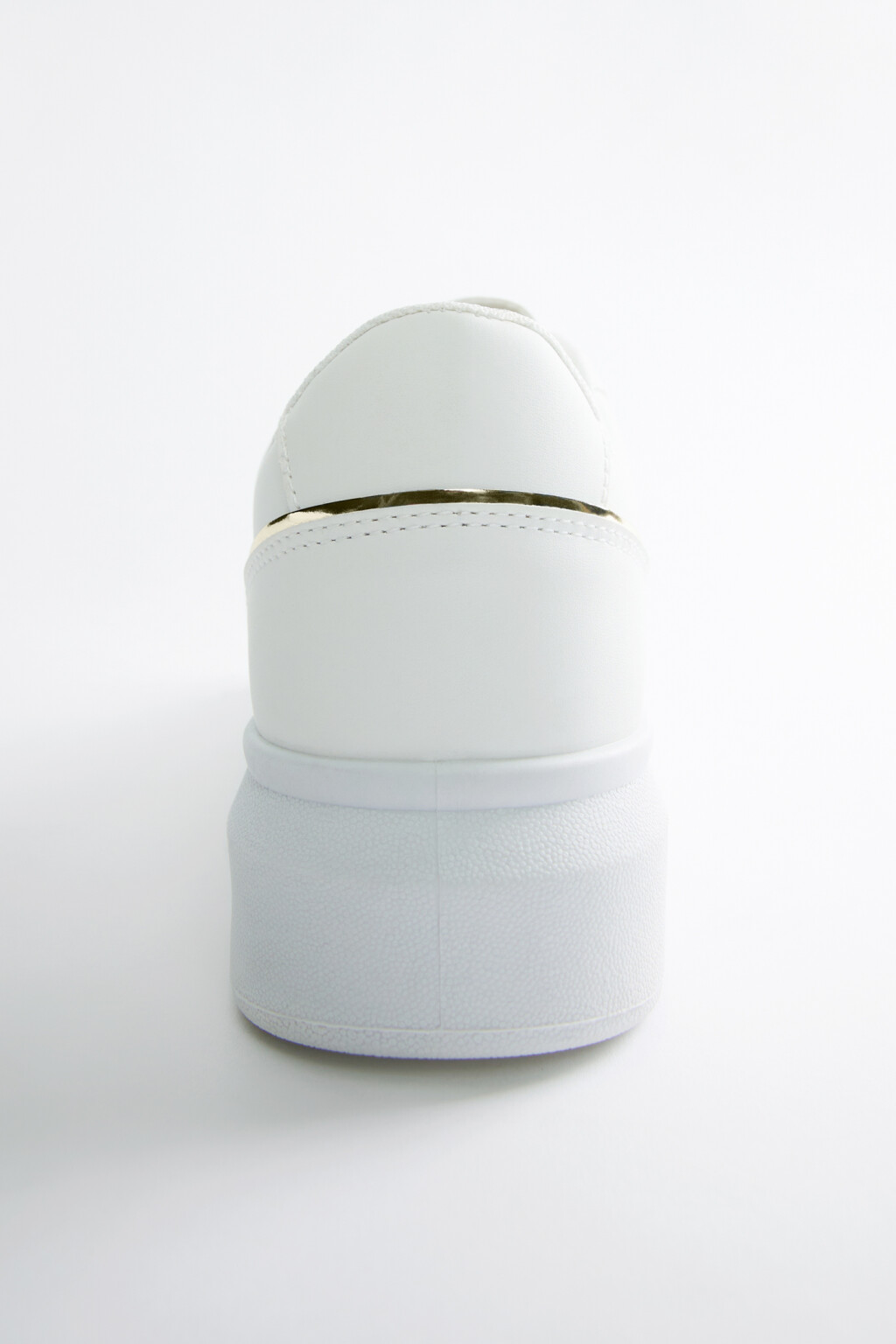Кеды низкие и на высокой подошве - цвет белый - 4
