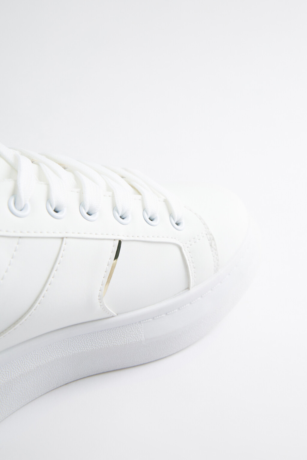 Кеды низкие и на высокой подошве - цвет белый - 5