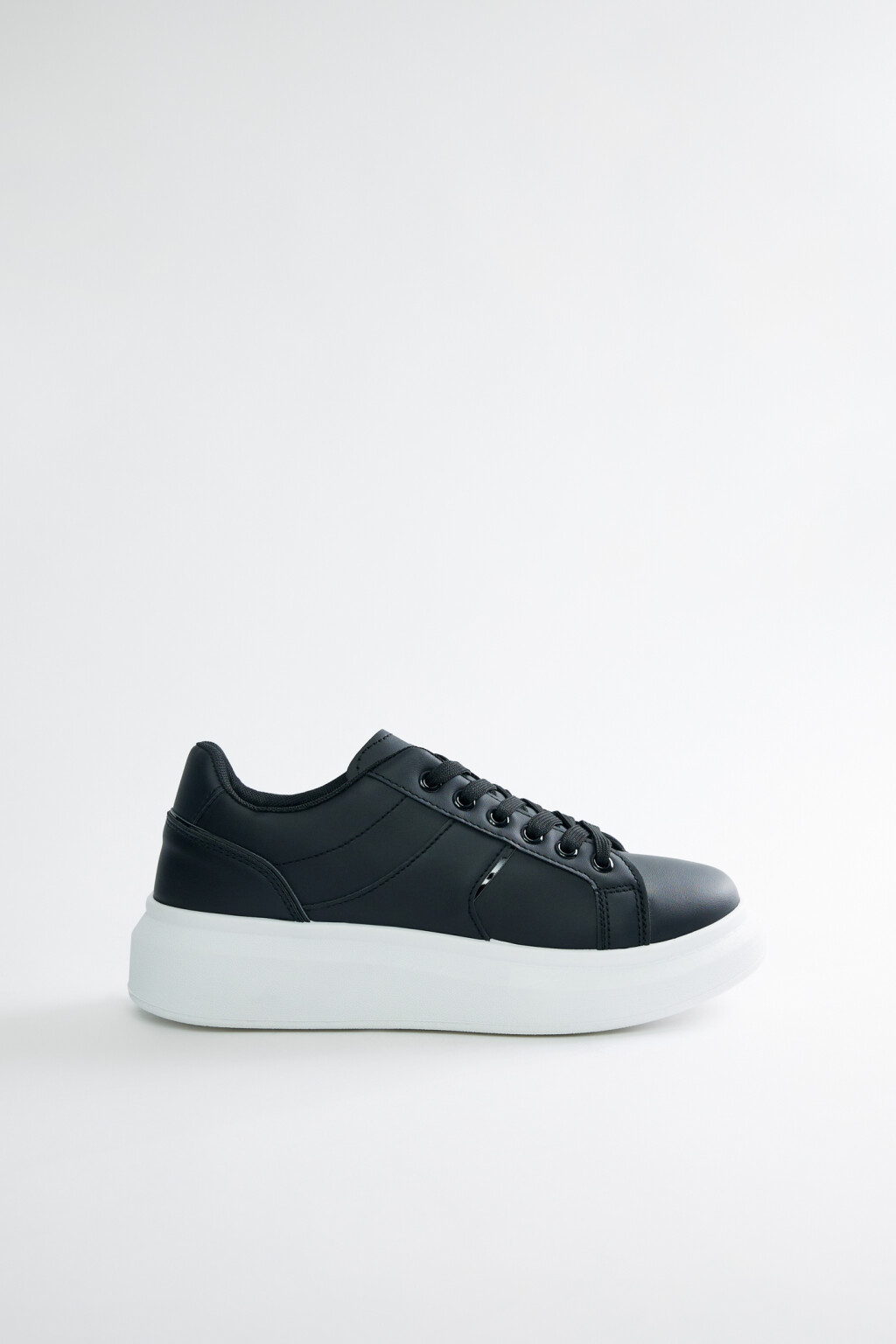 Кеды низкие и на высокой подошве - цвет черный - 1