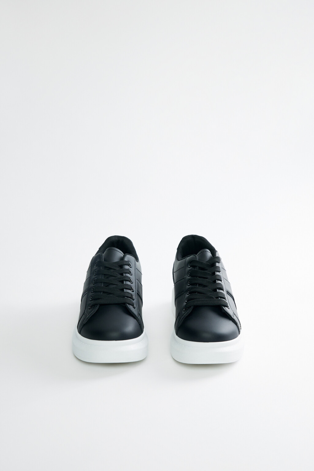 Кеды низкие и на высокой подошве - цвет черный - 3