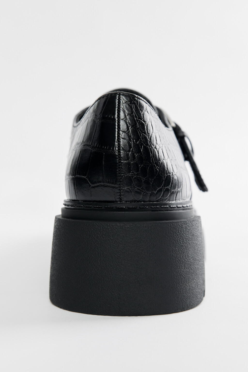 Полуботинки лакированные на высокой платформе - цвет черный - 4