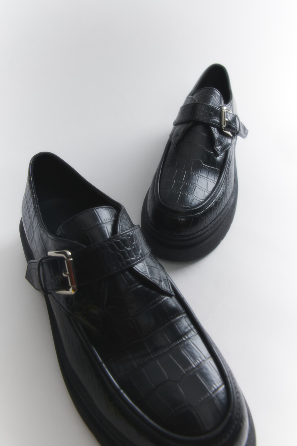 Полуботинки лакированные на высокой платформе - цвет черный - 6