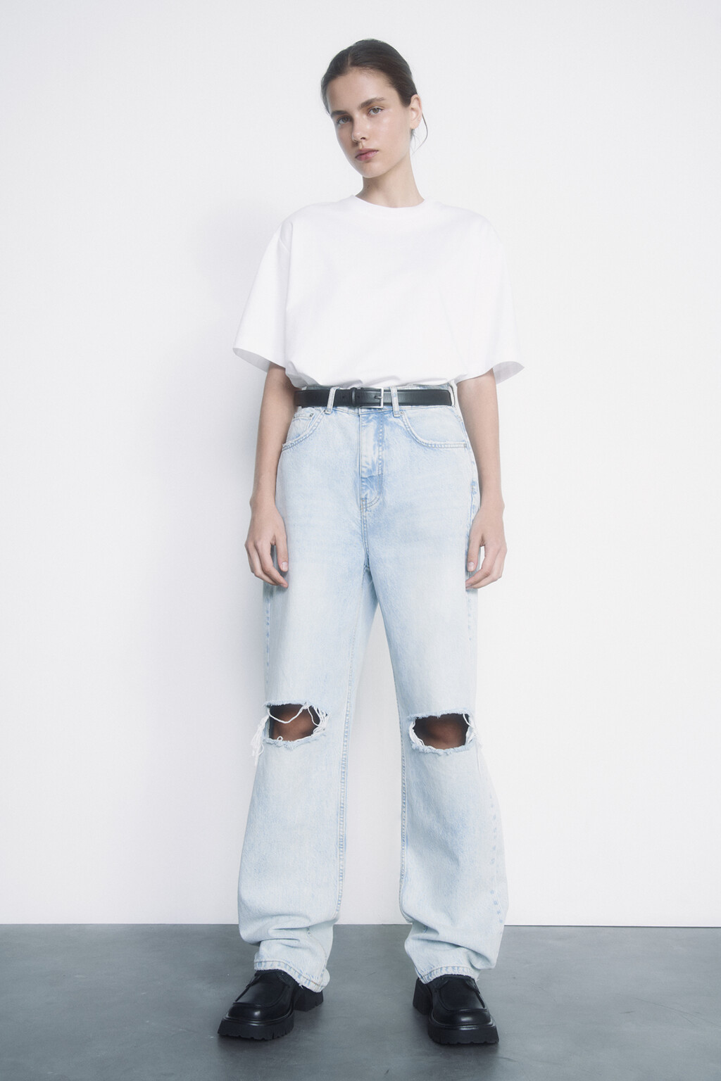 Ботинки-дерби низкие на платформе со шнуровкой - цвет черный - 8