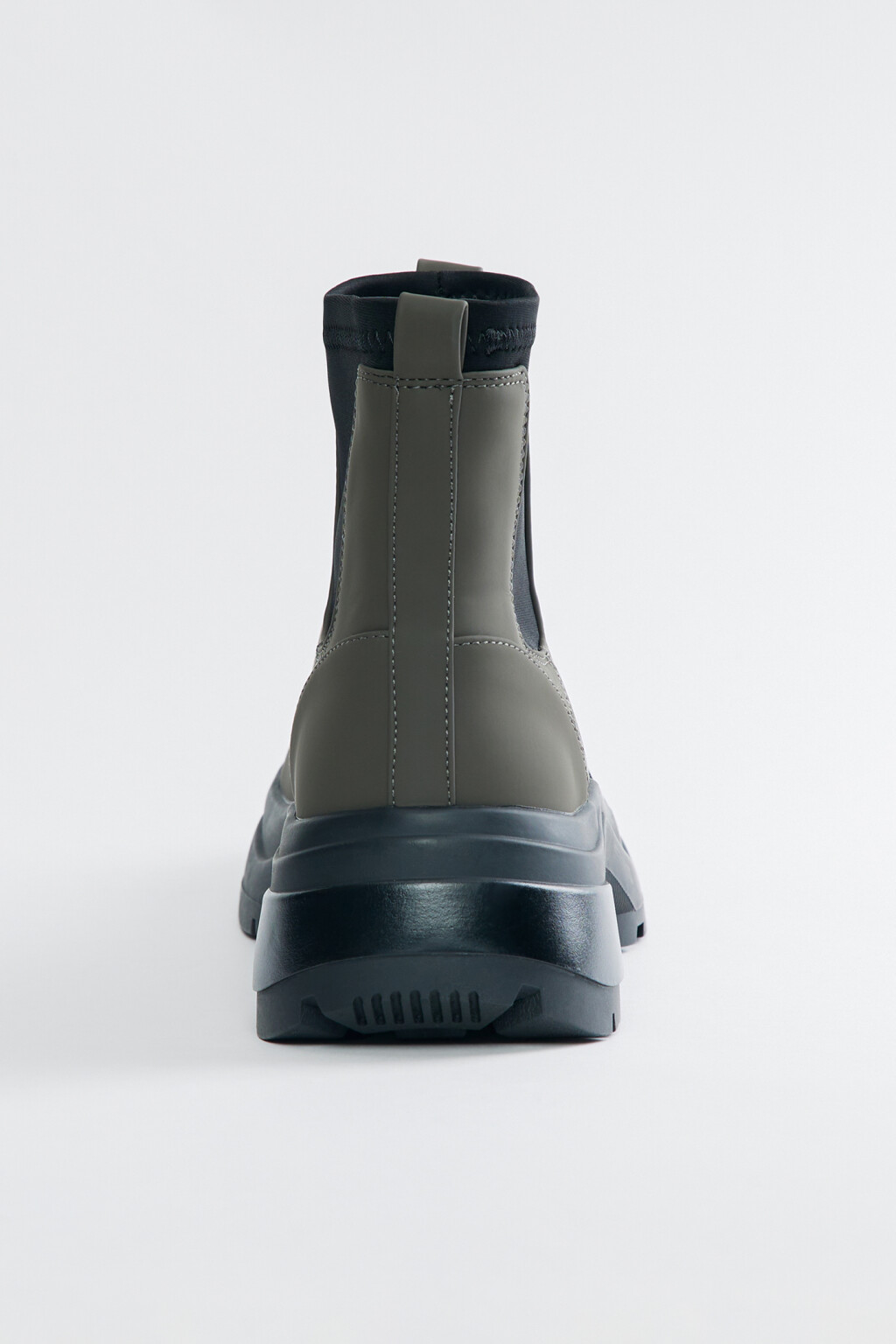 Ботинки-челси утепленные на высокой платформе - цвет зеленый - 4