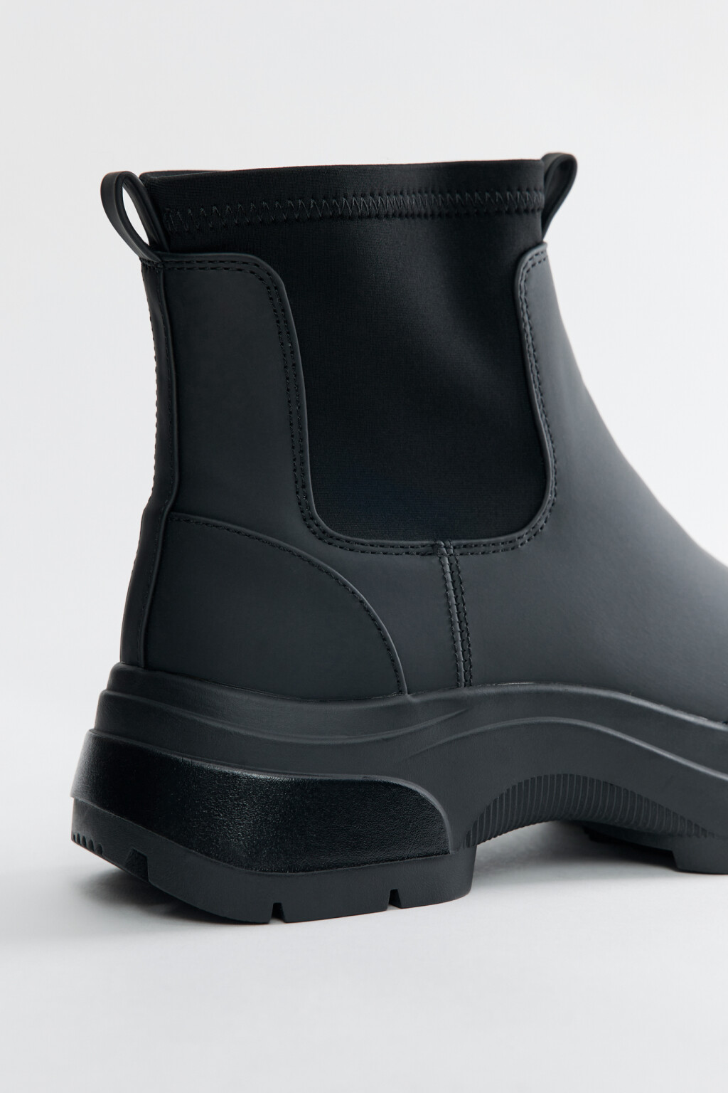 Ботинки-челси утепленные на высокой платформе - цвет черный - 6