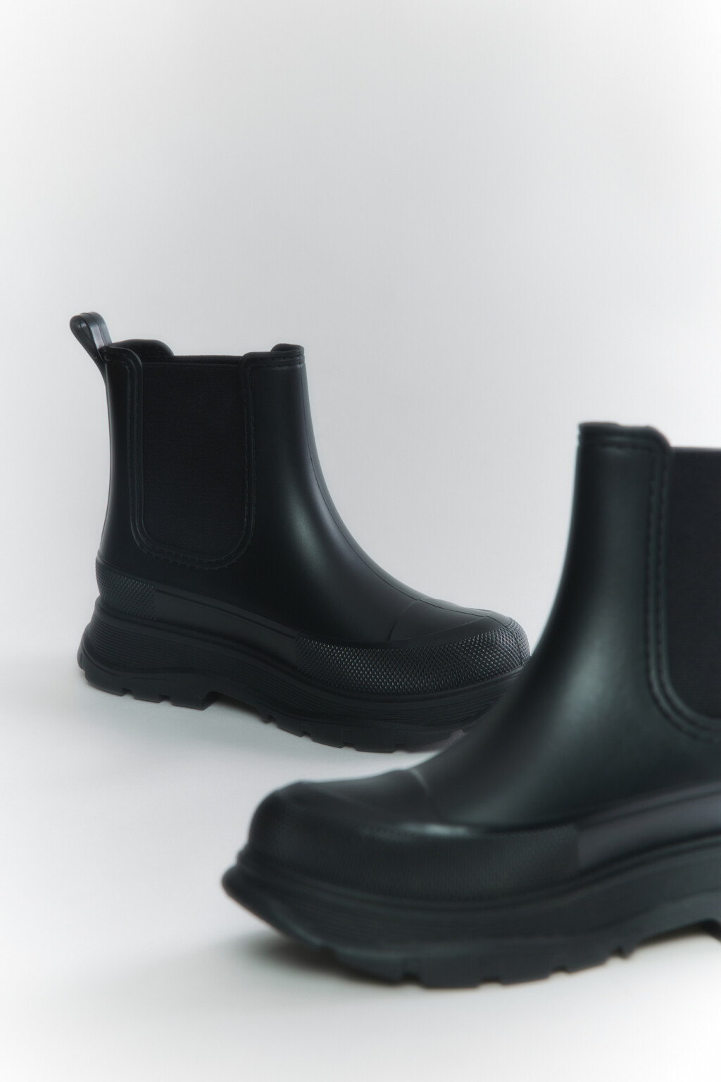Ботинки челси резиновые на высокой платформе - цвет черный - 5