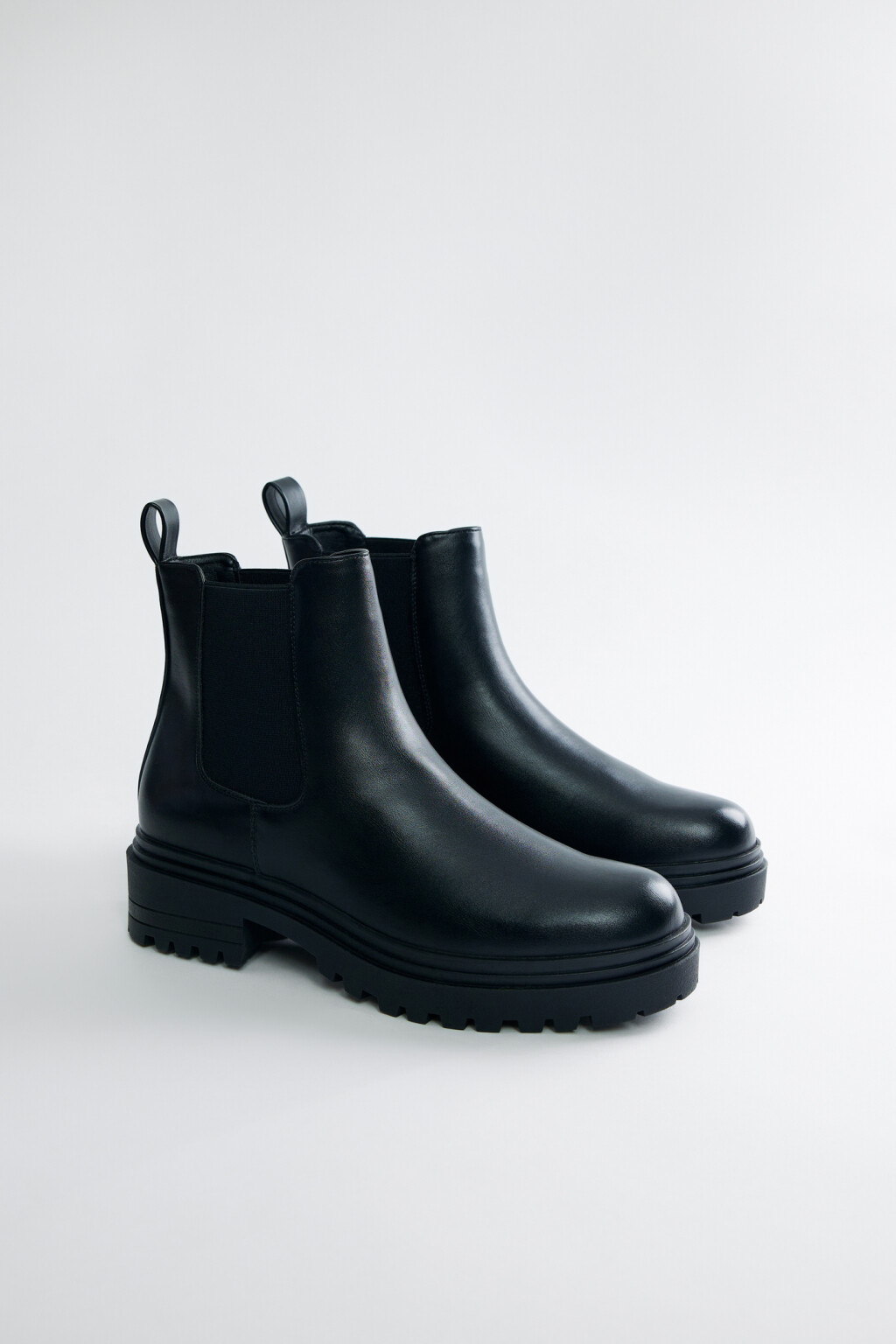 Ботинки челси на платформе демисезонные - цвет черный - 2
