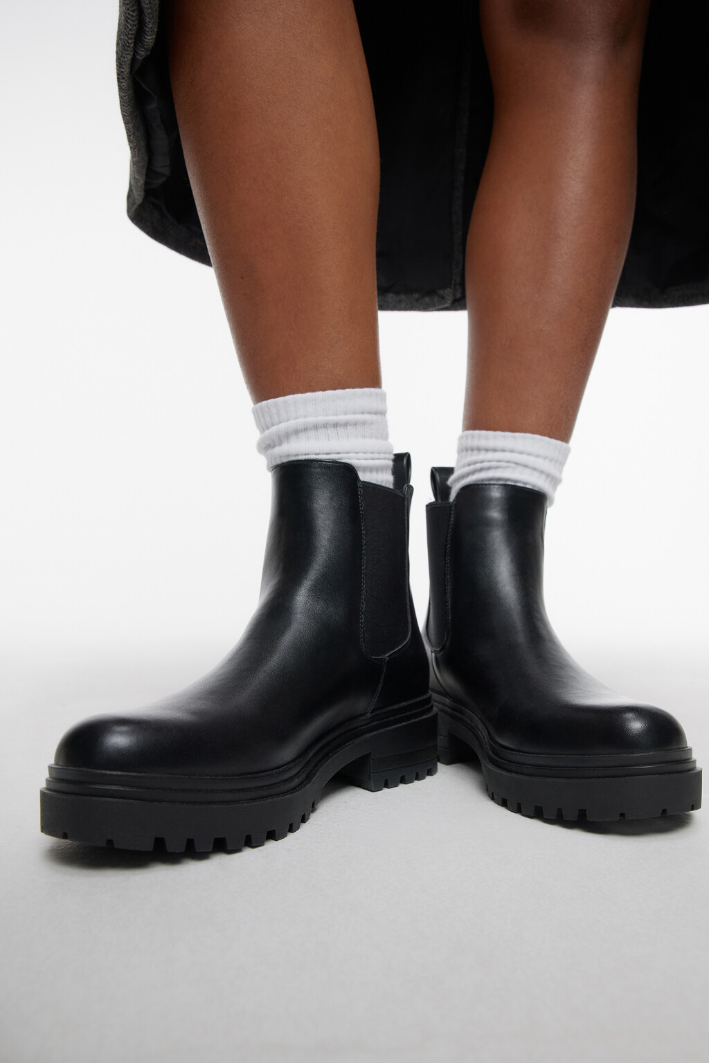 Ботинки челси на платформе демисезонные - цвет черный - 9