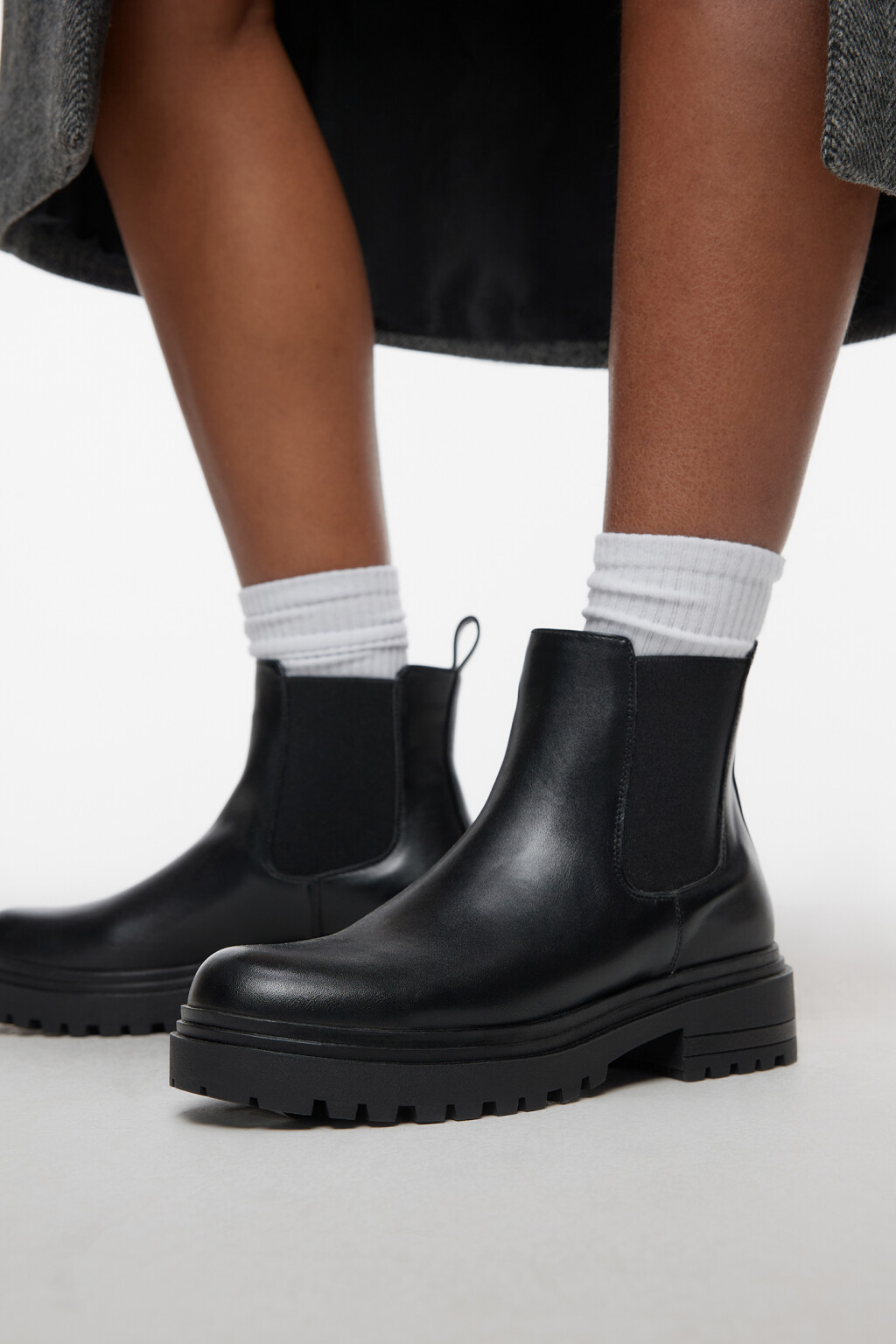 Ботинки челси на платформе демисезонные - цвет черный - 10