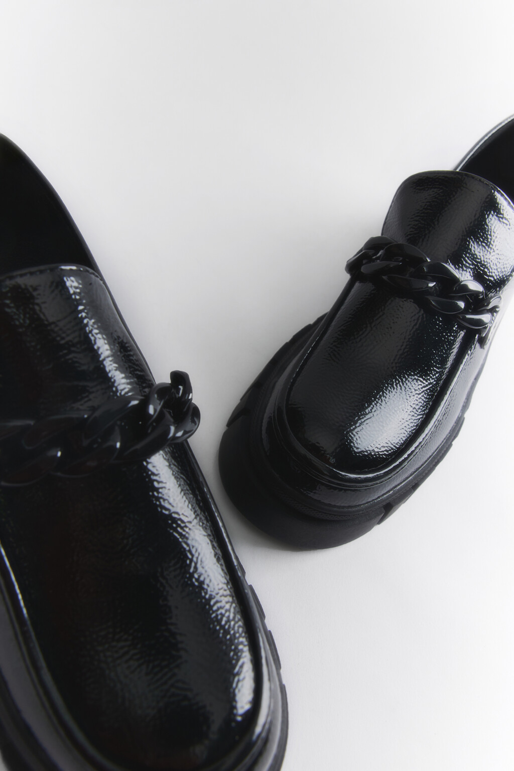 Туфли-лоферы на массивной платформе - цвет черный - 6