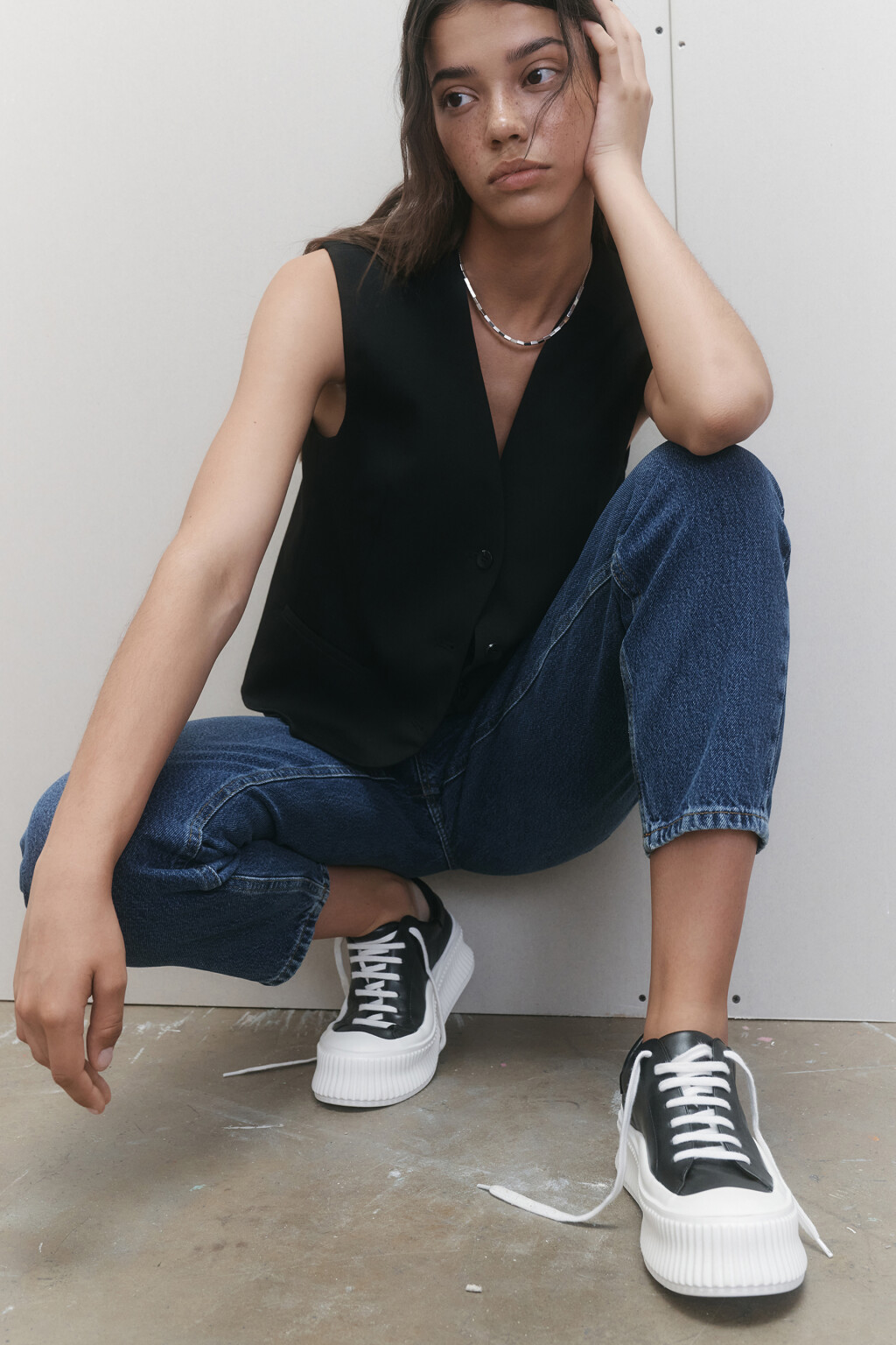 Кеды низкие на высокой платформе - цвет черный - 6