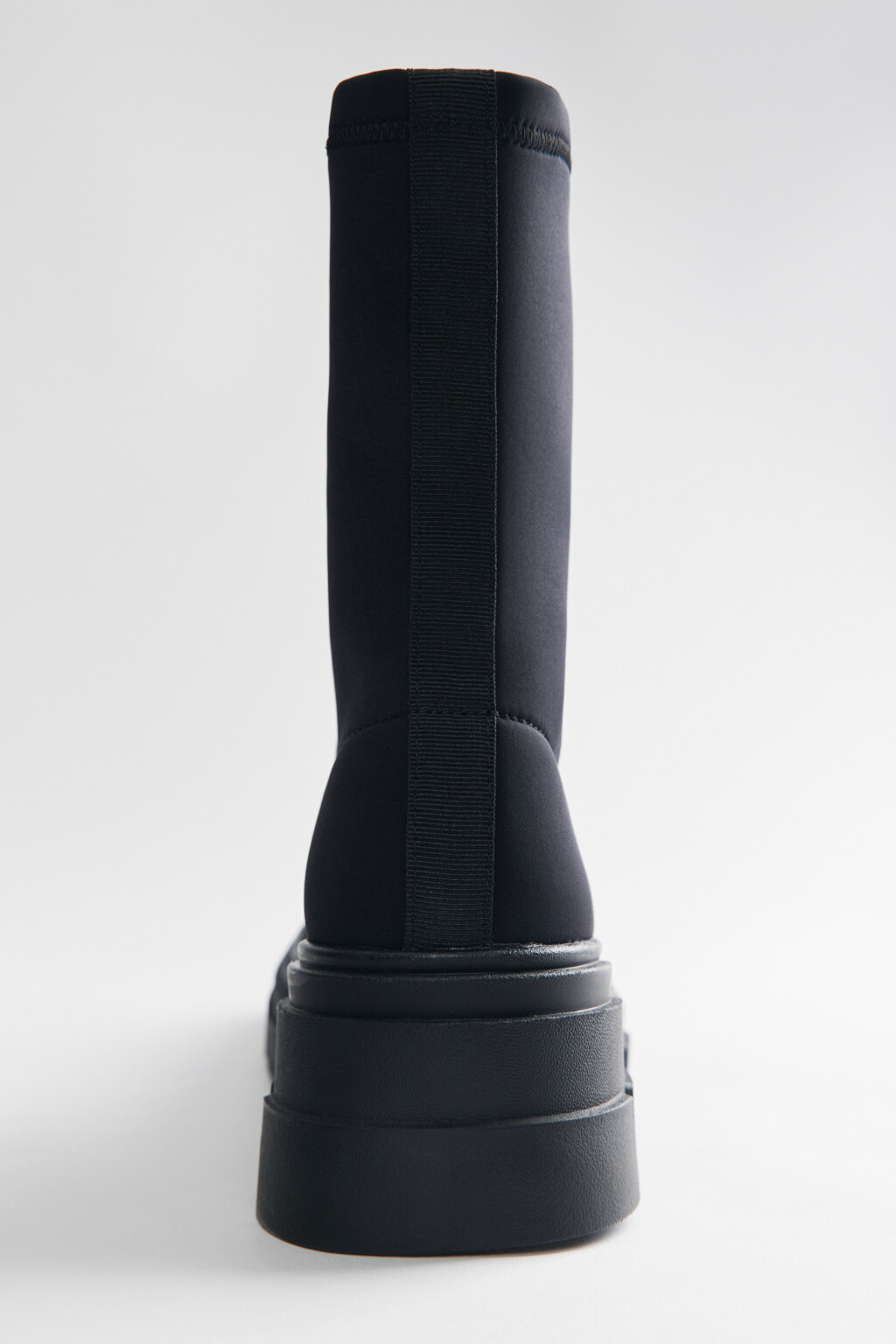 Ботинки высокие текстильные из эластичного материала - цвет черный - 5