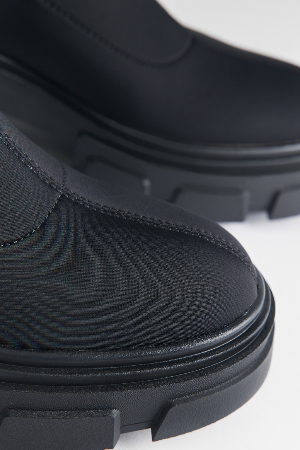 Ботинки высокие текстильные из эластичного материала - цвет черный - 6