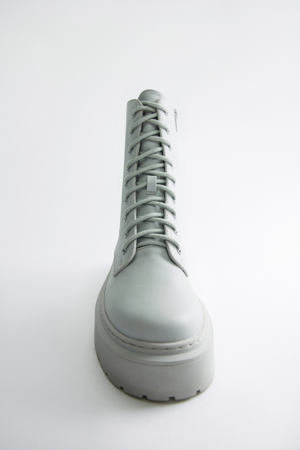 Ботинки-дерби из искусственной кожи утепленные на шнуровке - цвет серый - 5