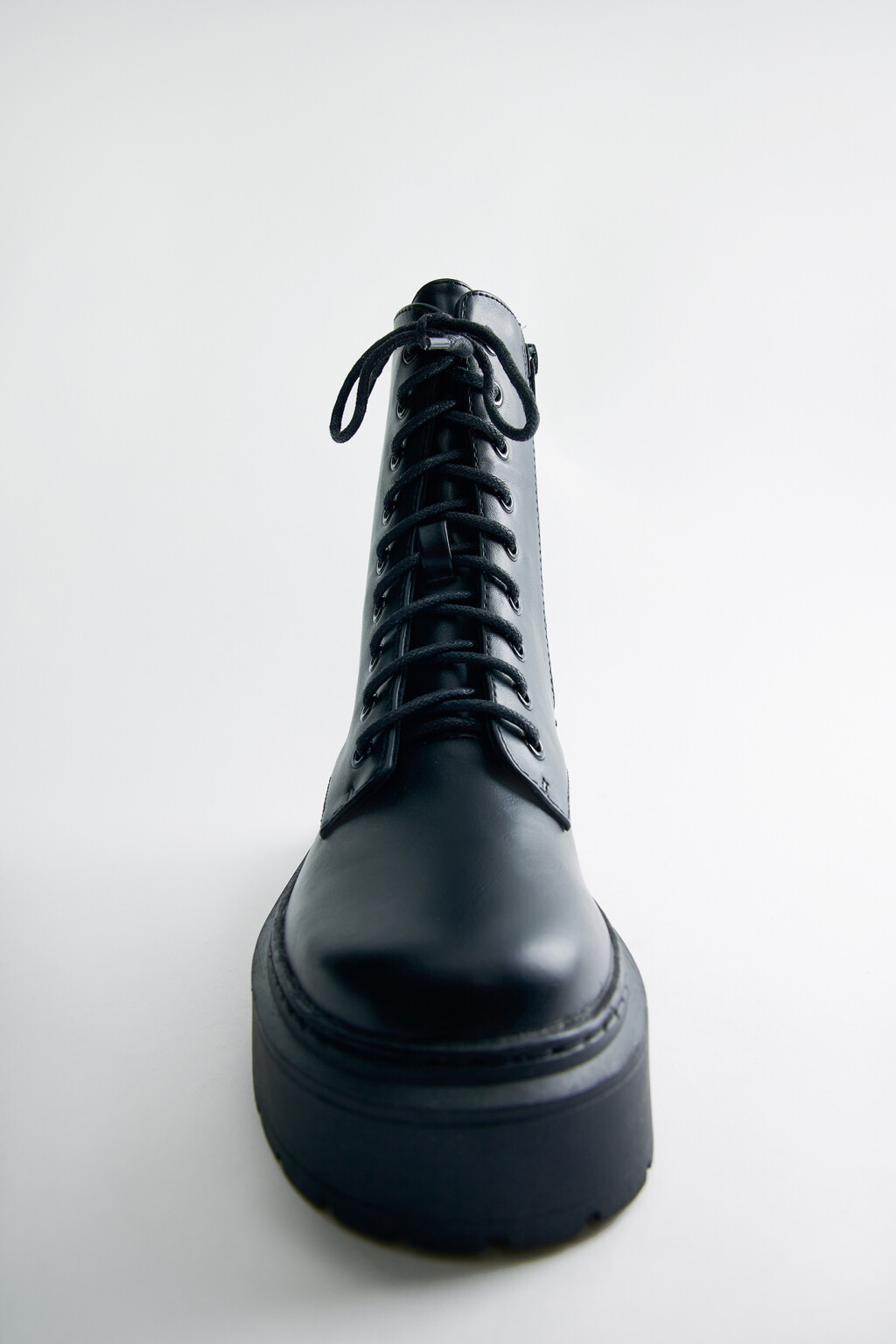 Ботинки-дерби из искусственной кожи утепленные на шнуровке - цвет черный - 5