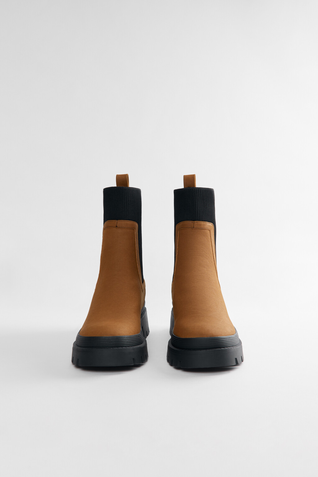 Ботинки-челси утепленные с эластичной вставкой - цвет коричневый - 2