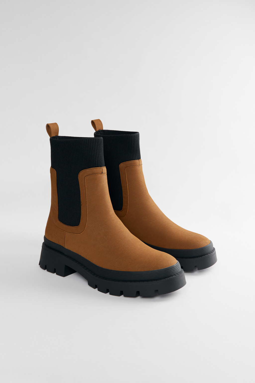 Ботинки-челси утепленные с эластичной вставкой - цвет коричневый - 3