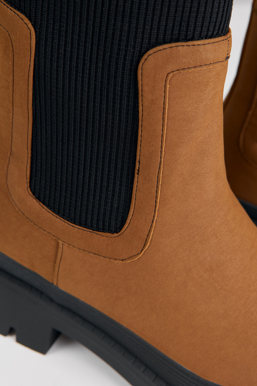 Ботинки-челси утепленные с эластичной вставкой - цвет коричневый - 5