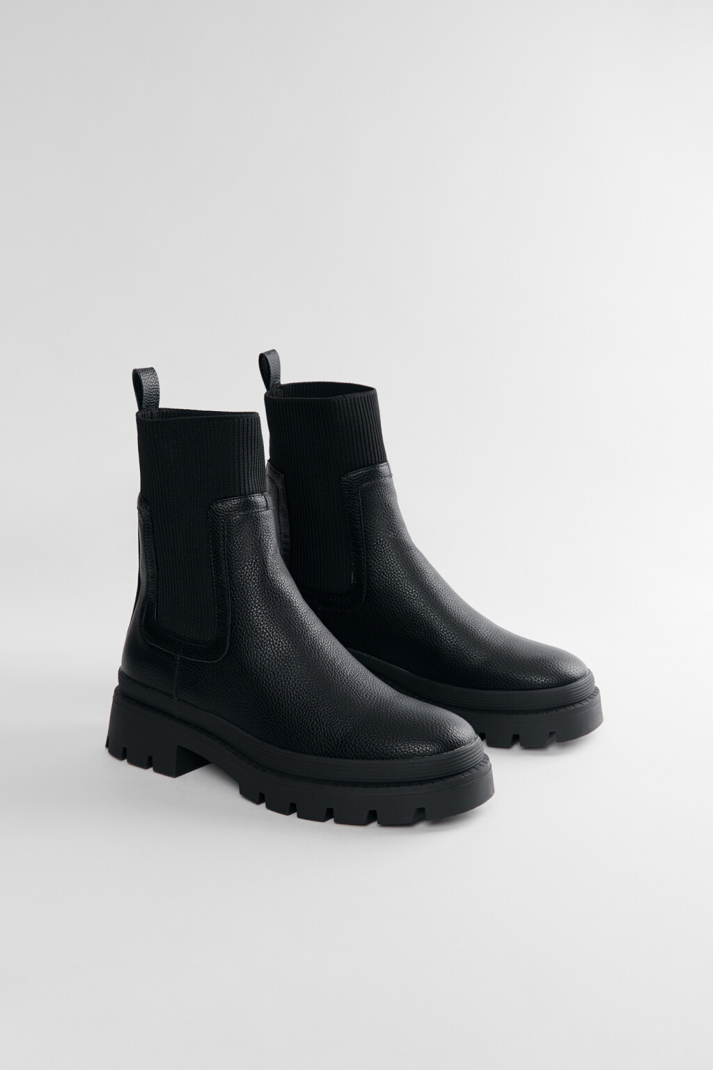 Ботинки-челси утепленные с эластичной вставкой - цвет черный - 3