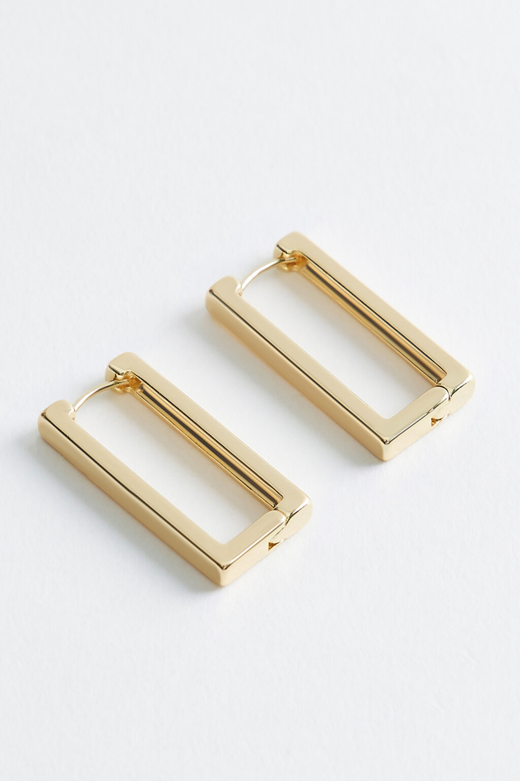 Серьги-конго прямоугольные - цвет желтый - 2