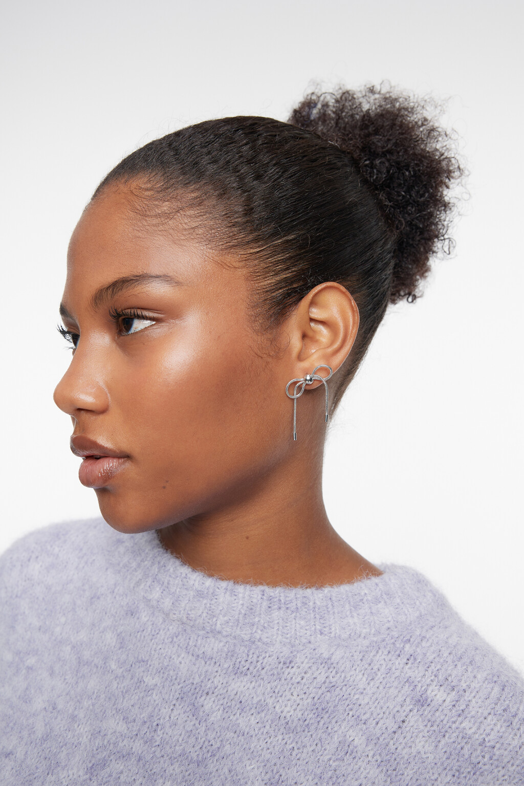 серьги женские - цвет серый - 3