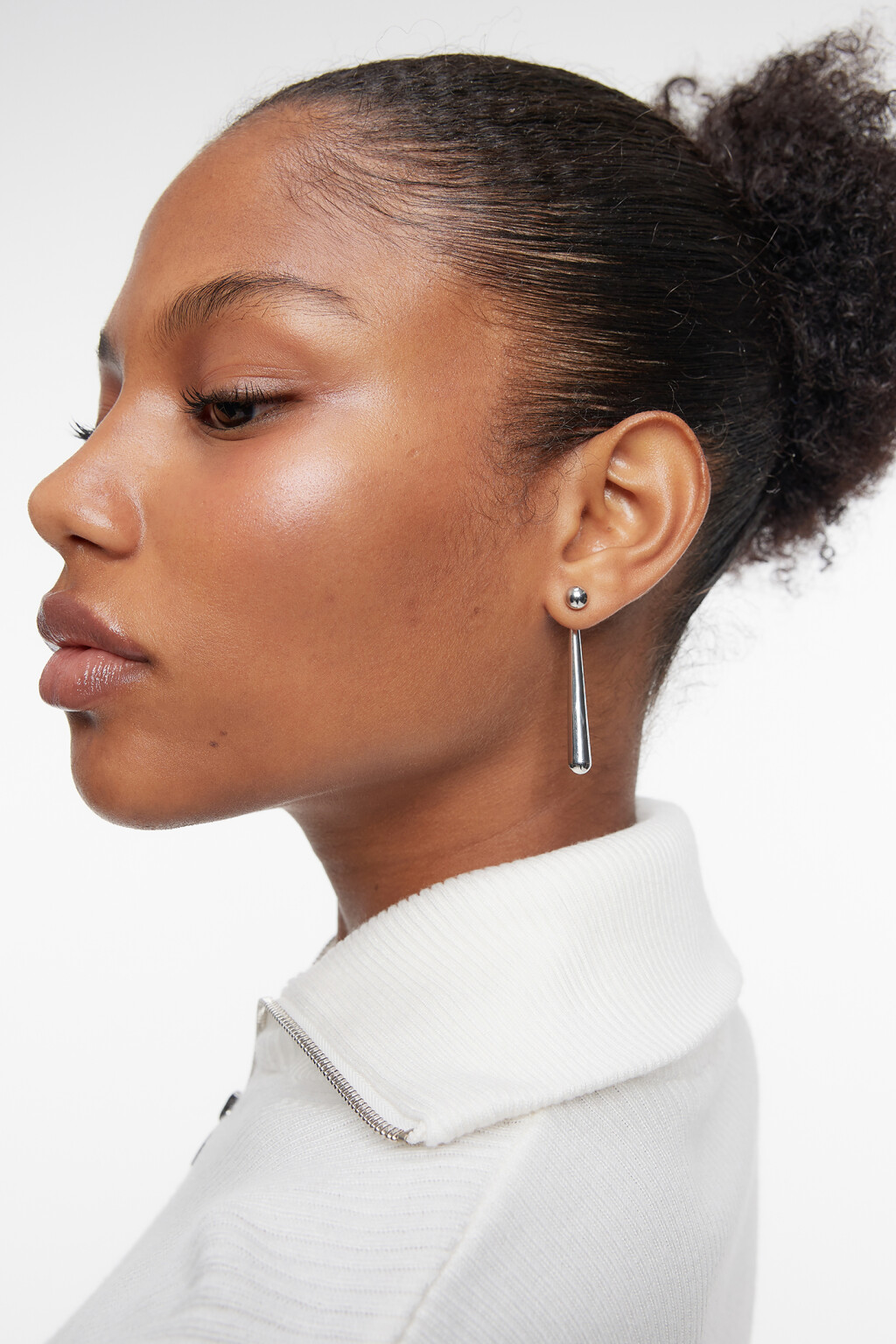 серьги женские - цвет серый - 1