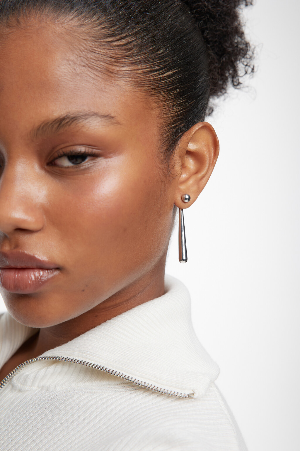 серьги женские - цвет серый - 3