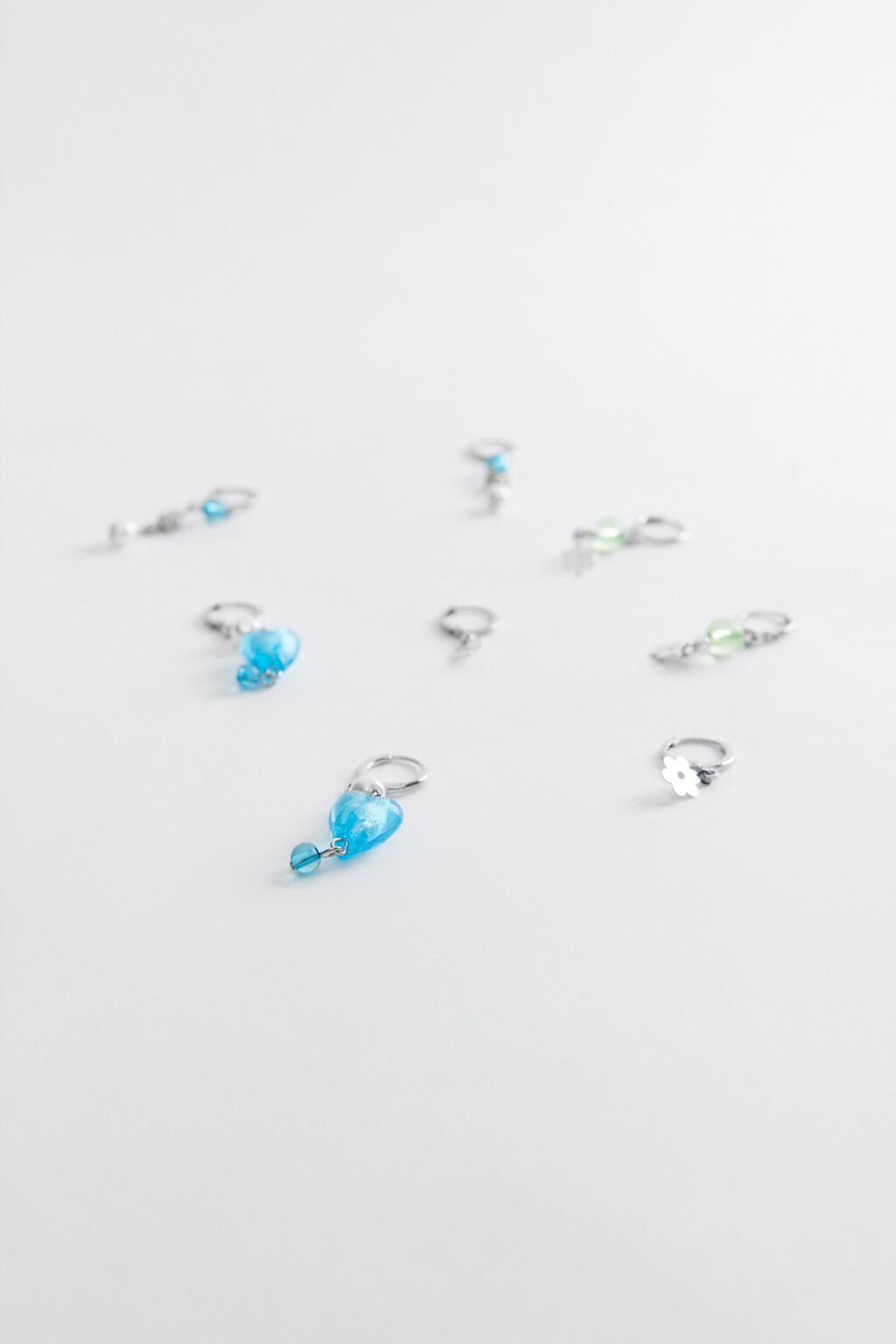 серьги женские в наборе - цвет серый - 3