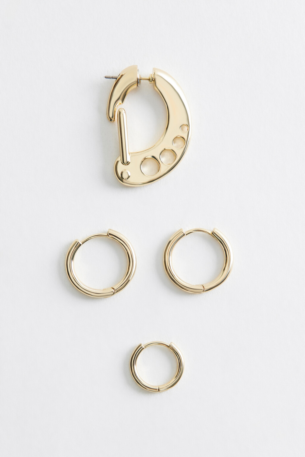 серьги женские в наборе - цвет желтый - 1