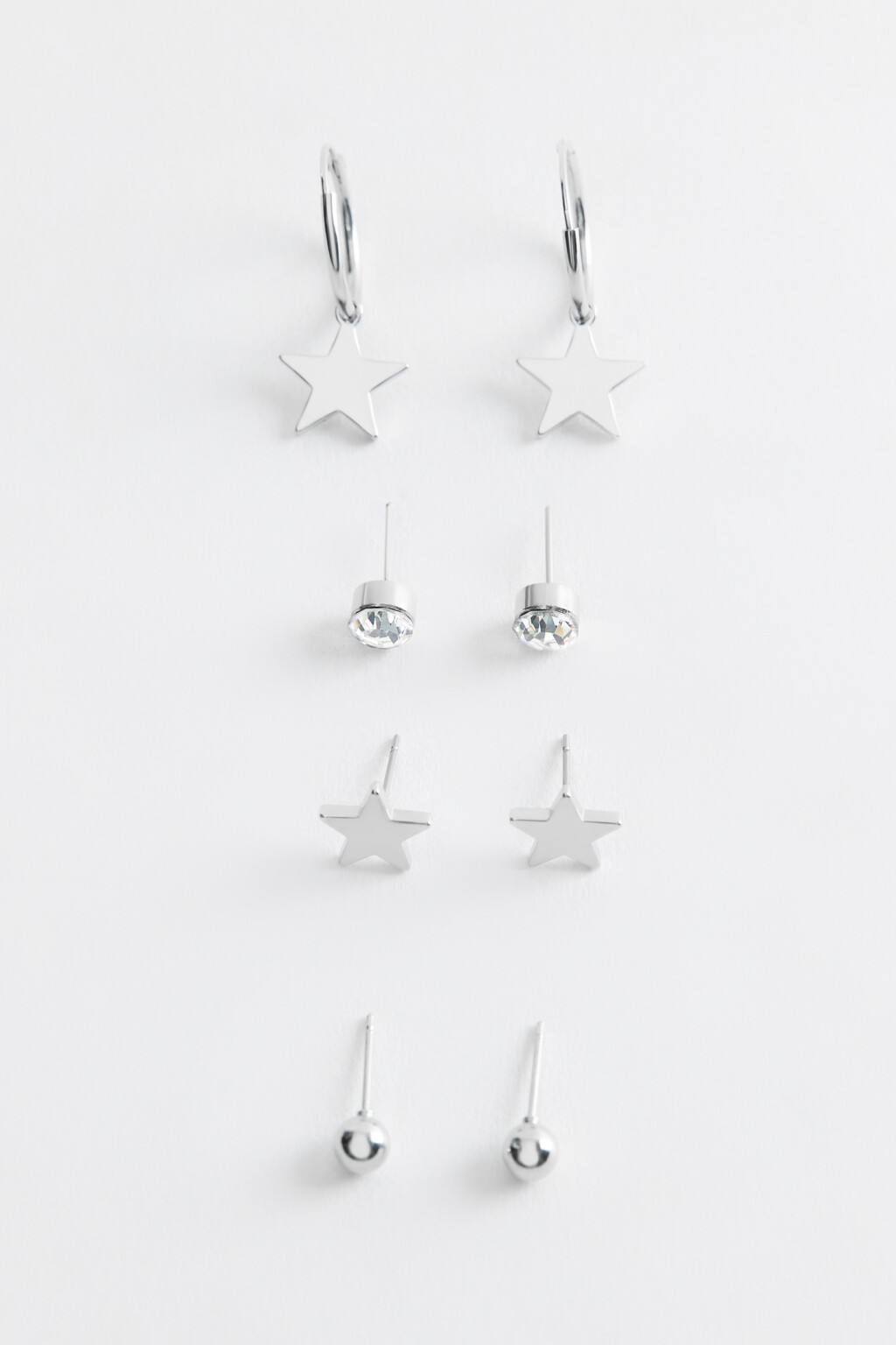 серьги женские в наборе - цвет серый - 1