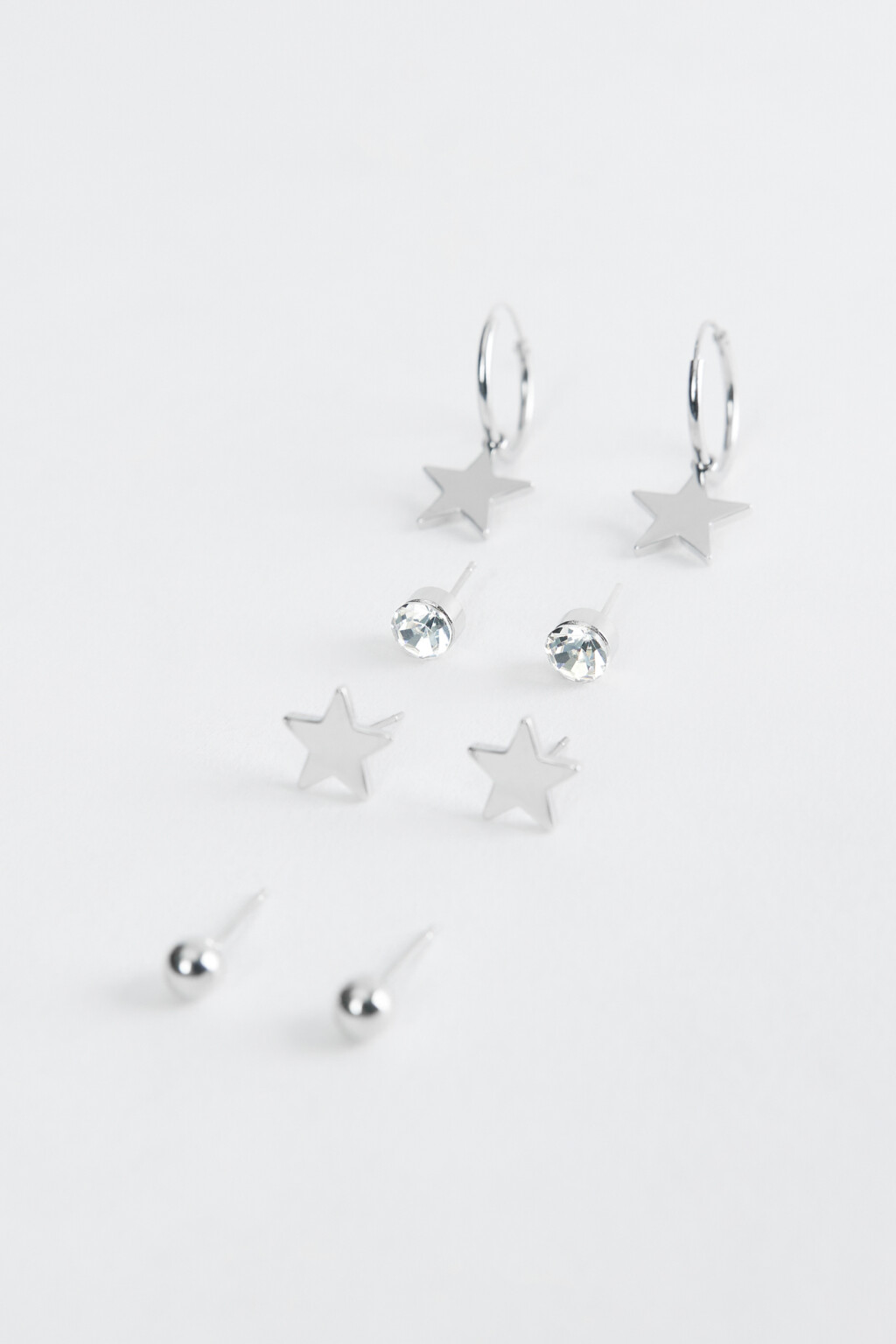 серьги женские в наборе - цвет серый - 2