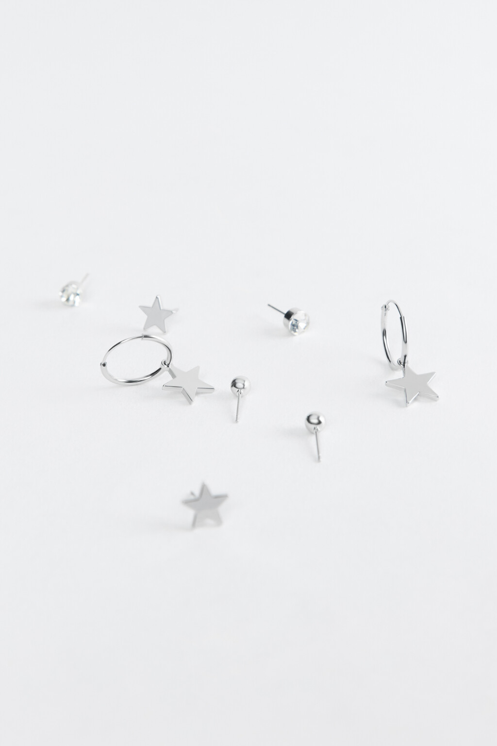 серьги женские в наборе - цвет серый - 3