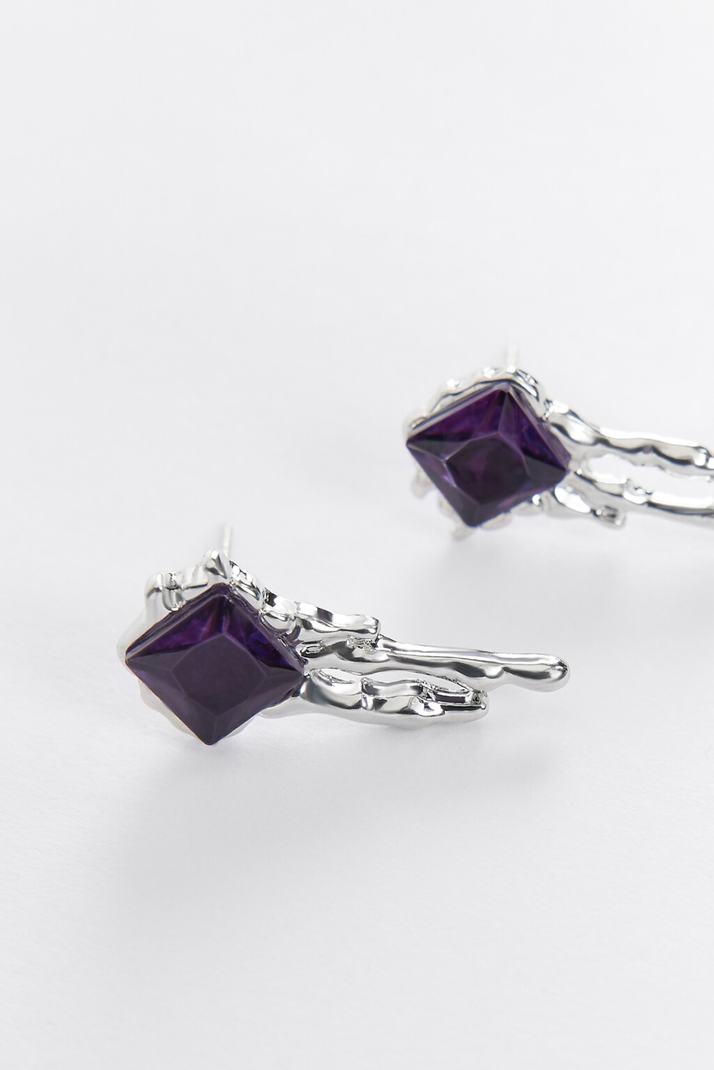 серьги женские - цвет серый - 2