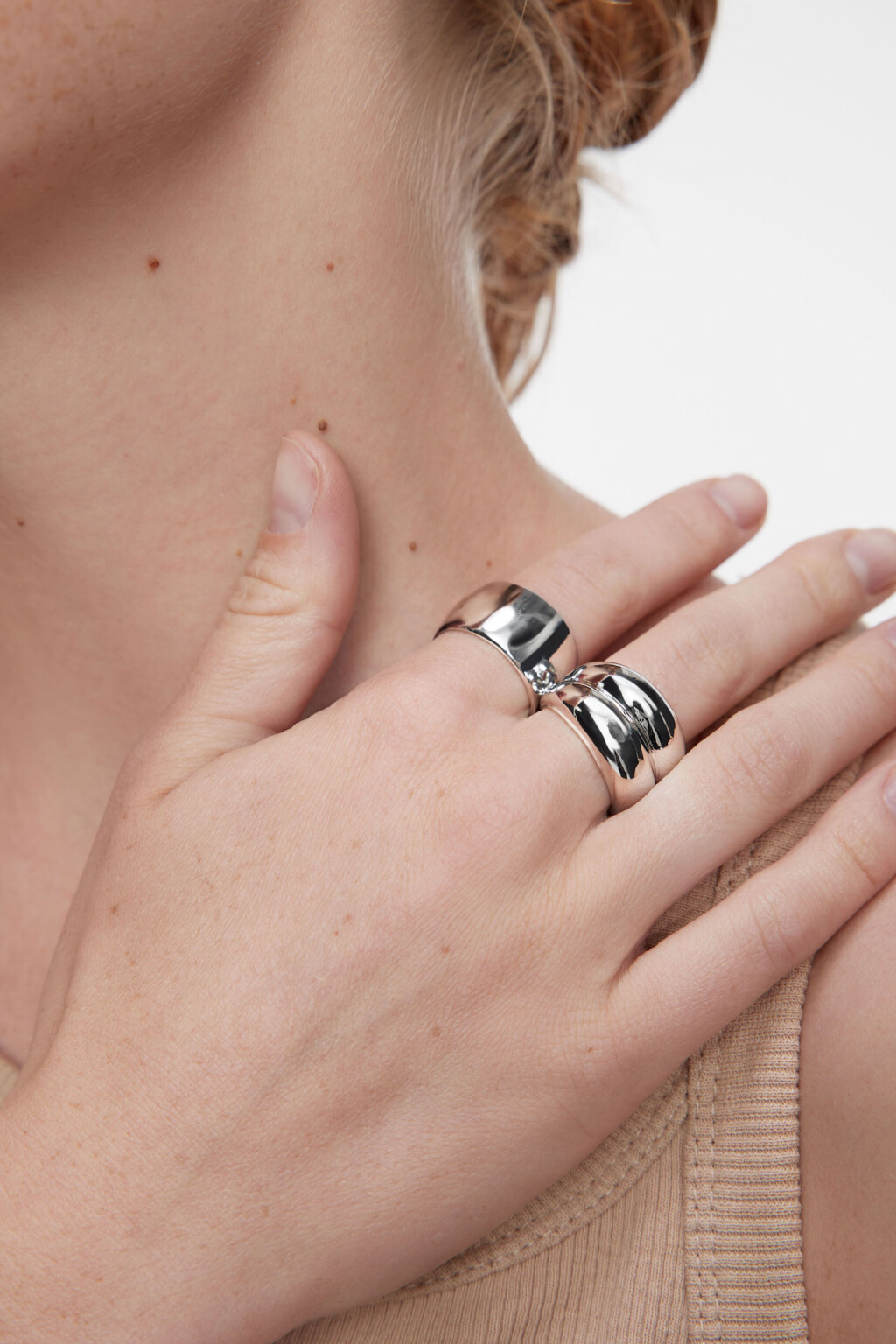 набор колец женский - цвет серый - 1