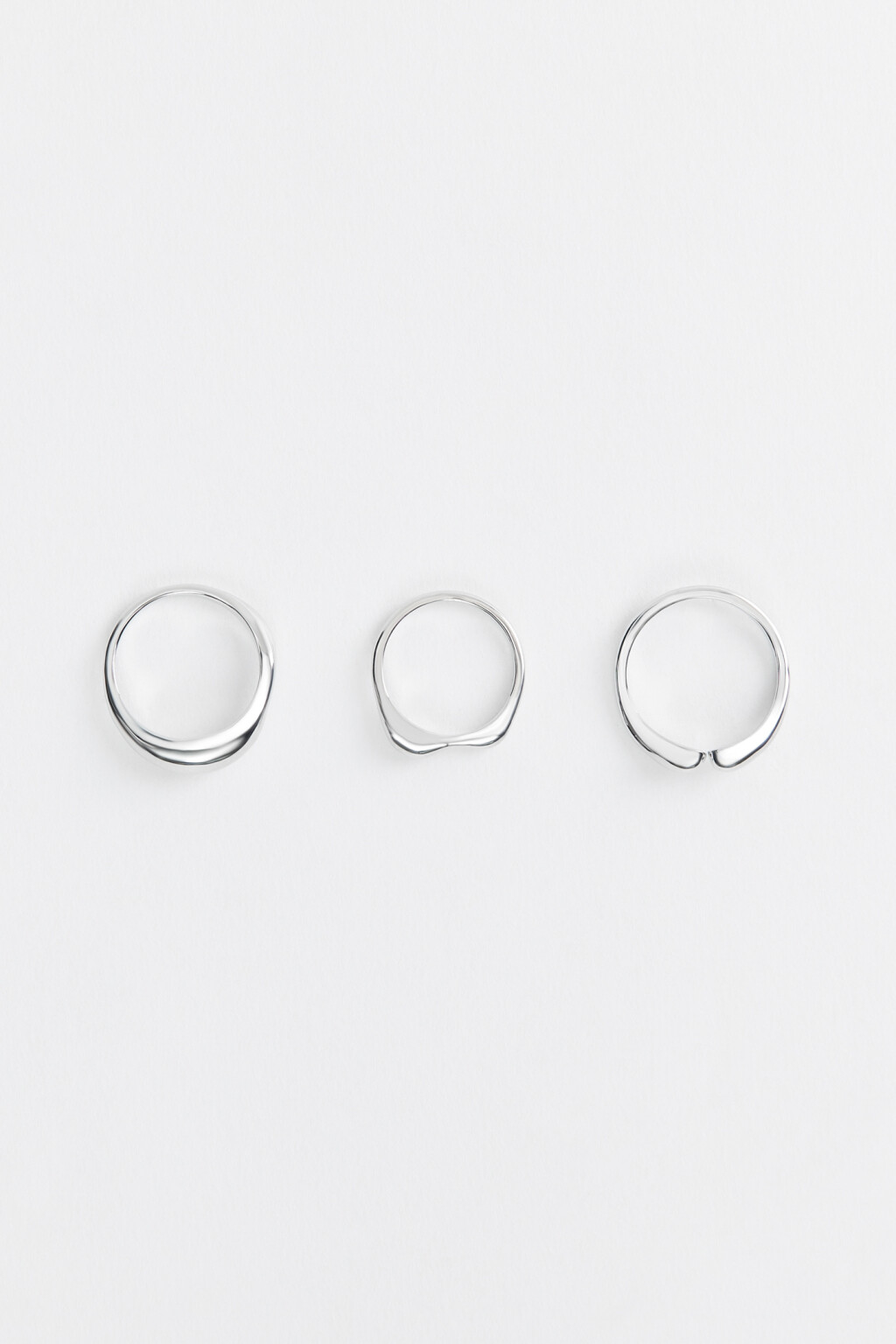 набор колец женский - цвет серый - 1