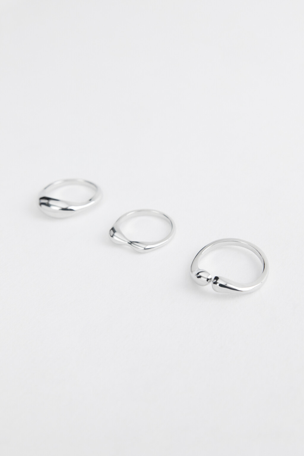 набор колец женский - цвет серый - 2