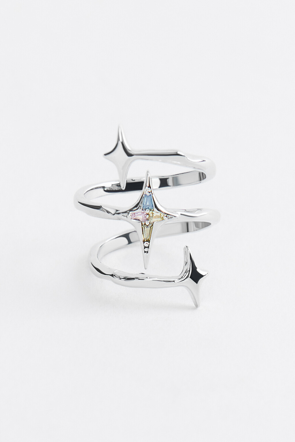 кольцо женское - цвет серый - 2