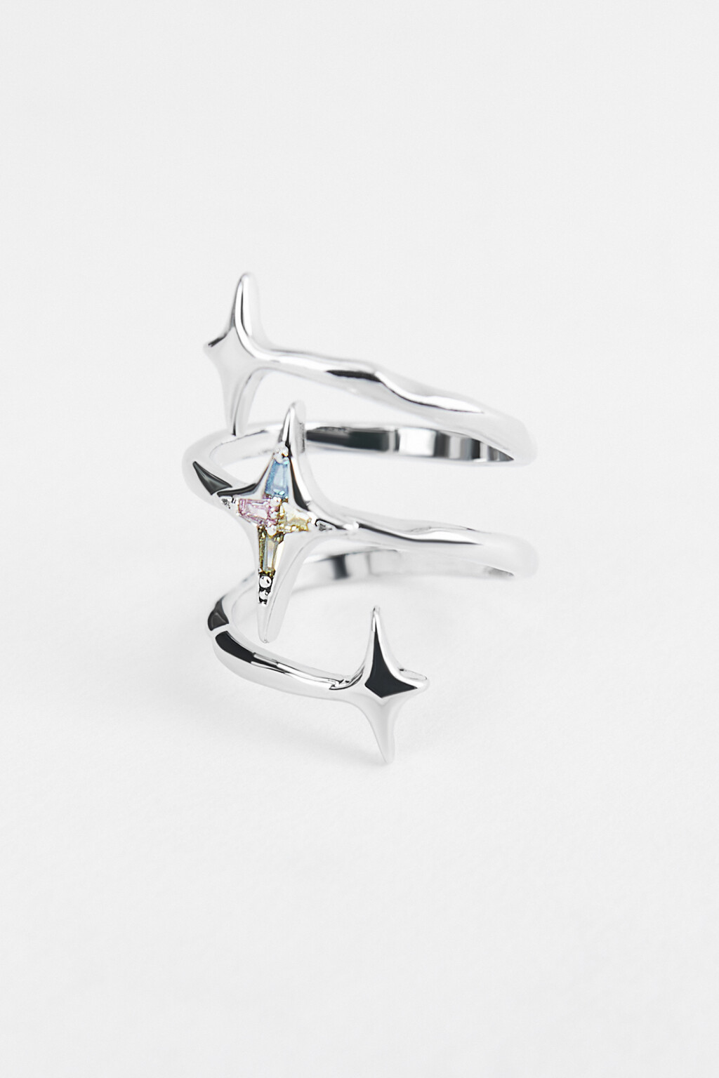 кольцо женское - цвет серый - 3