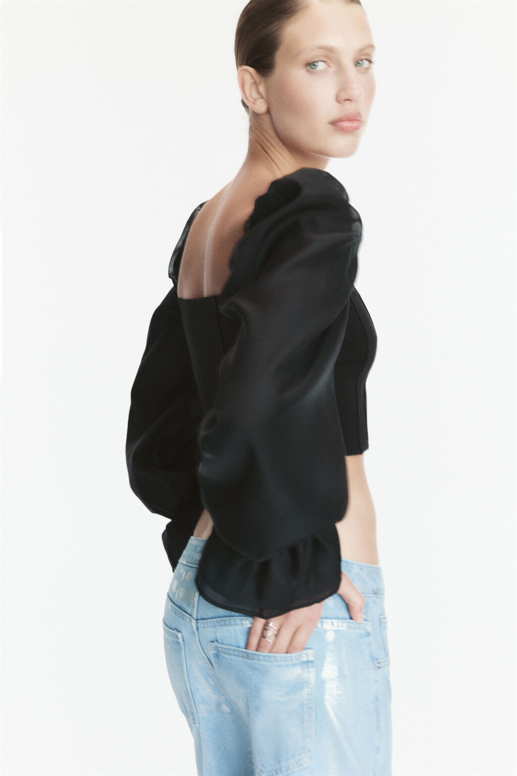 кольцо женское - цвет серый - 5