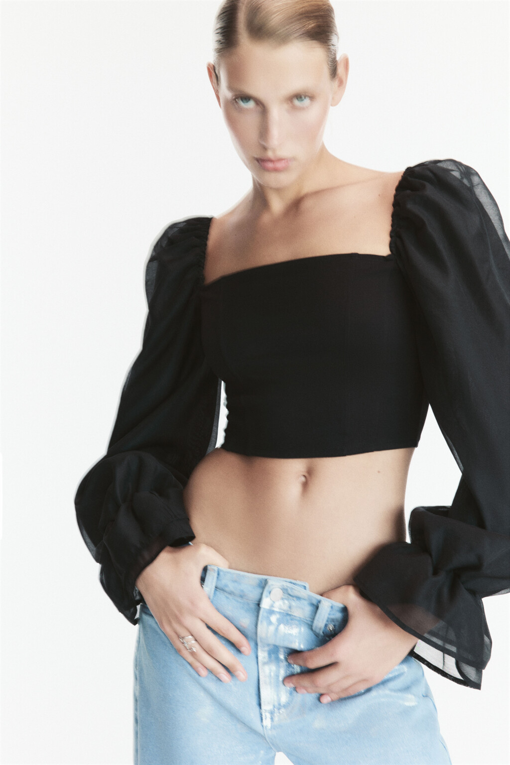 кольцо женское - цвет серый - 4