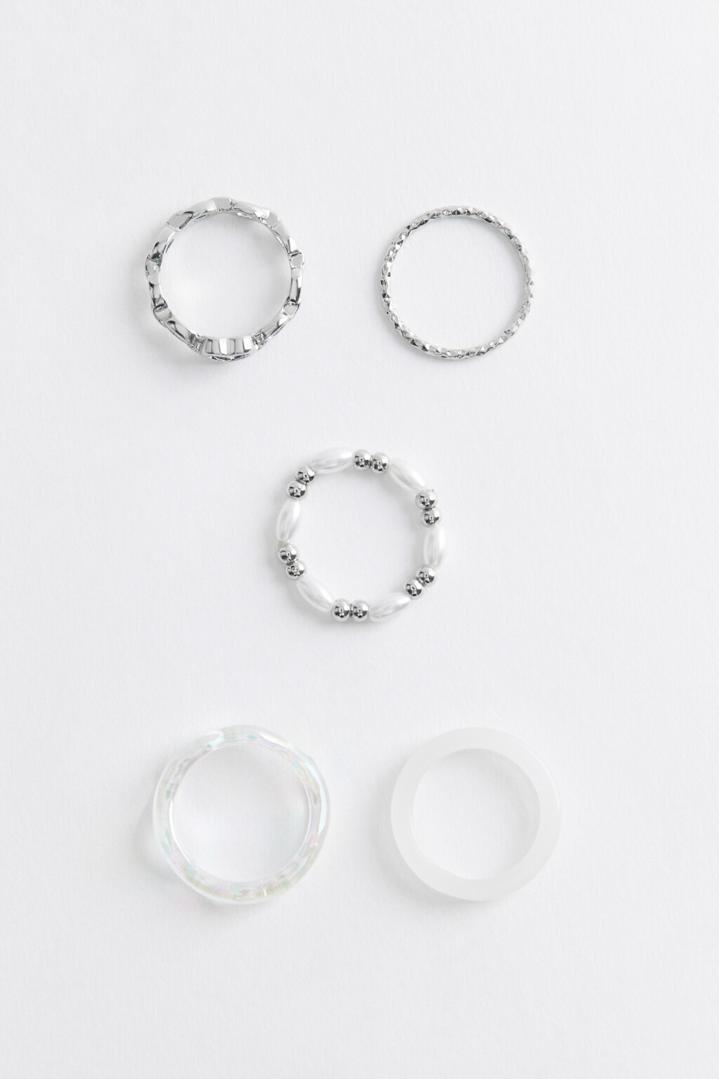 набор колец женский - цвет серый - 1