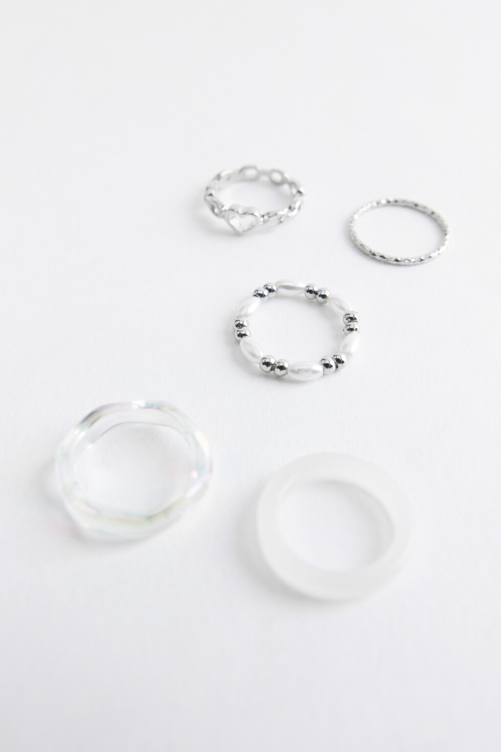 набор колец женский - цвет серый - 2